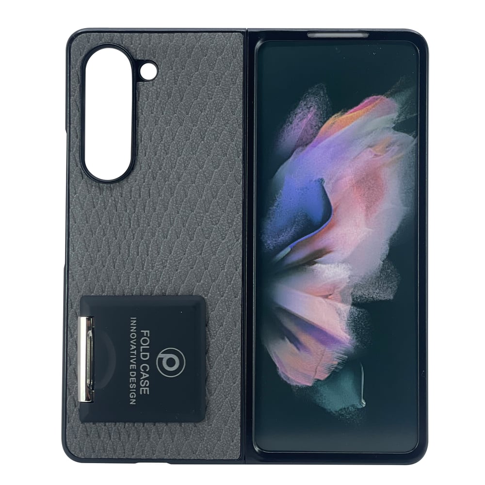 Nettech Samsung Galaxy Z Fold 4 Uyumlu Suni Deri Arka Koruma Kılıf NT-104182