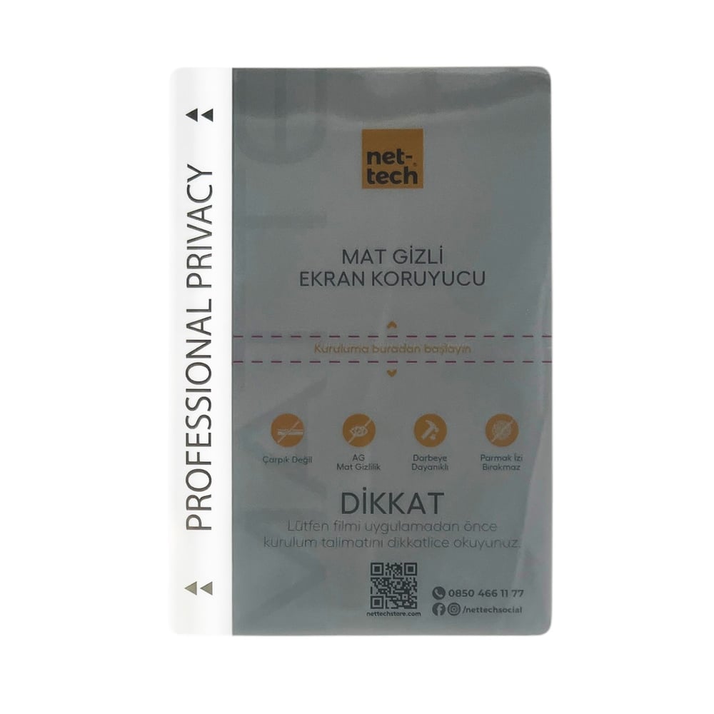 Nettech Uyumlu Ön Koruma Telefon Mat Hayalet Kesme Nano Ekran Koruyucu NT-111627