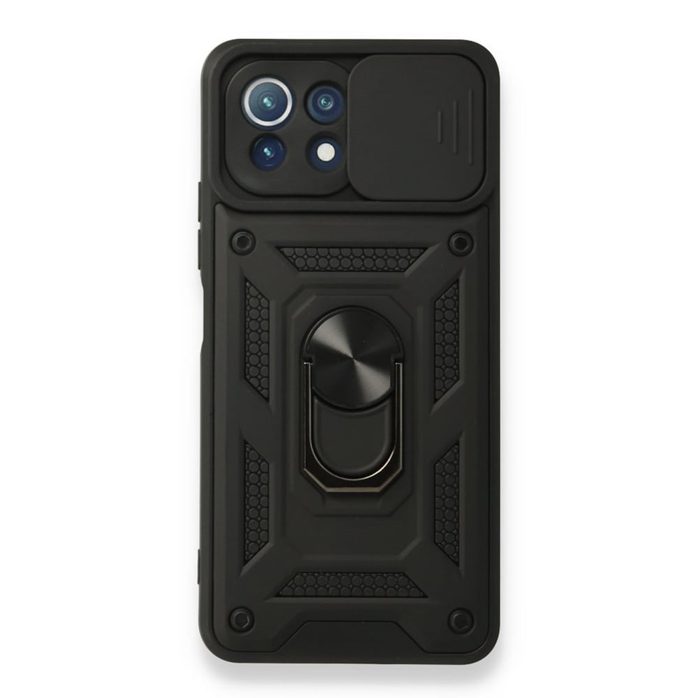 Nettech Xiaomi Mi 11 Lite Uyumlu Kızaklı Panzer Seri Arka Koruma Kılıf NT-86255