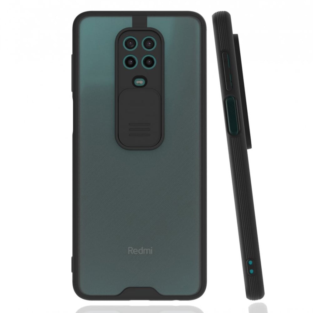 Nettech Xiaomi Redmi Note 9 Uyumlu Platin Kamera Kızaklı Arka Koruma Kılıf NT-86793