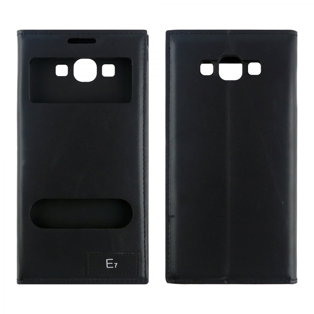 Samsung Samsung Galaxy E700 E7 2015 Uyumlu Pencereli Kapaklı Kılıf VR-2127
