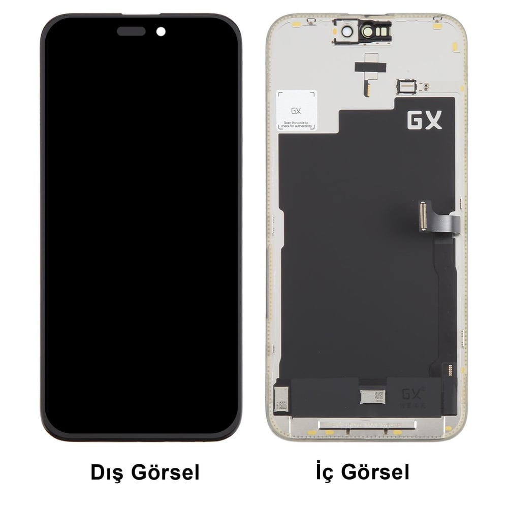 Teknonet Apple iPhone 15 Pro Max Uyumlu GX Oled Lcd+Dokunmatik+Çıtalı NT-110191