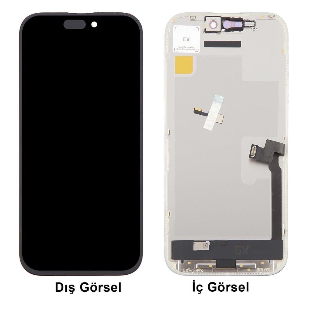 Teknonet Apple iPhone 16 Pro Uyumlu GX Oled Lcd+Dokunmatik+Çıtalı NT-112753