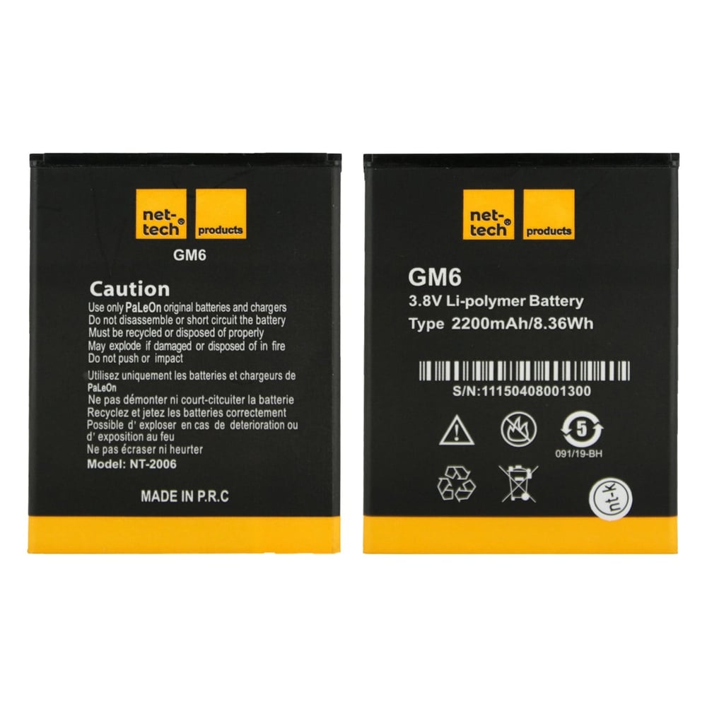 Teknonet General Mobile GM6 Uyumlu Nettech NT-2006 2200 MAh Batarya NT-32463