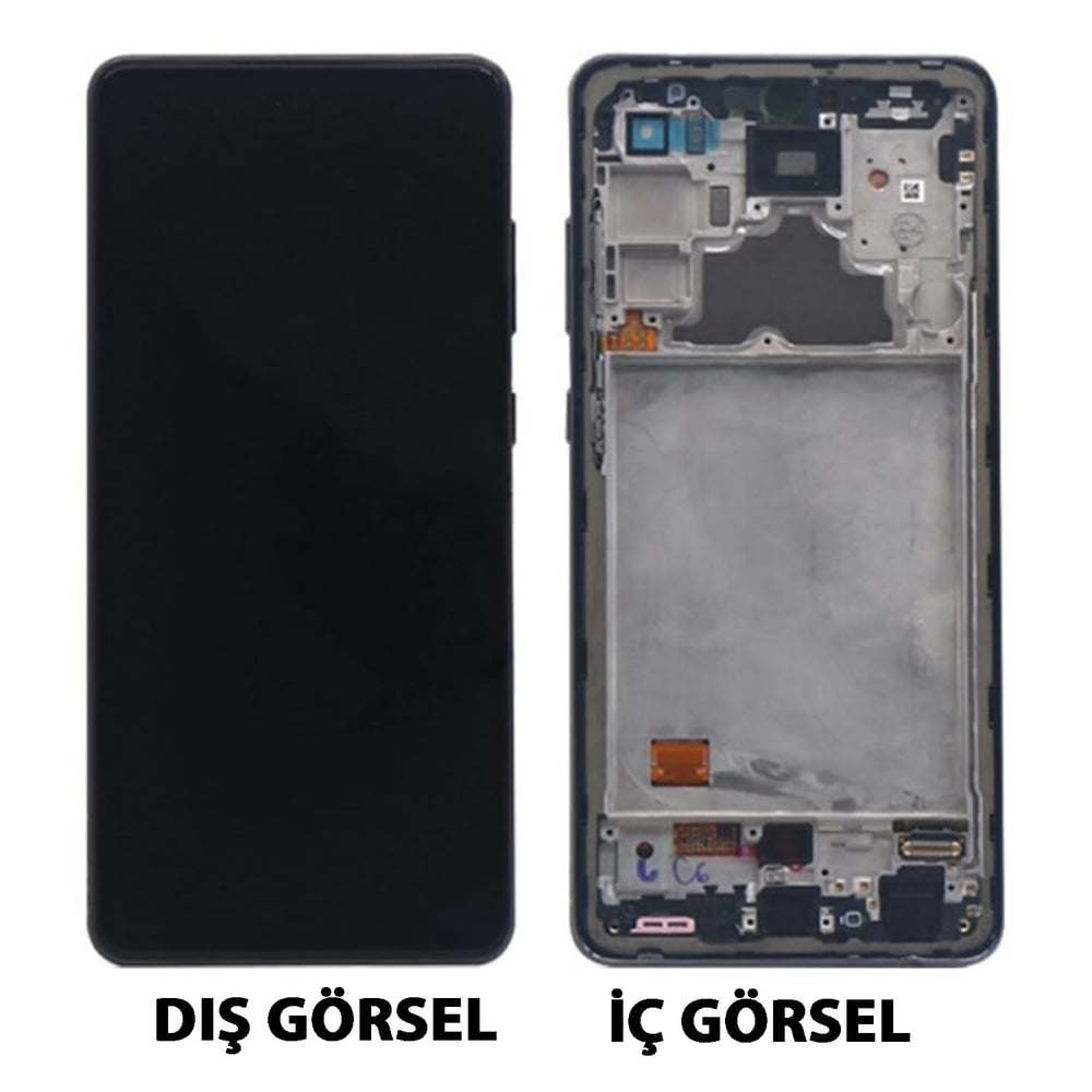 Teknonet Samsung Galaxy A72 Uyumlu Gölgeli Lcd+Dokunmatik+Çıtalı NT-105621