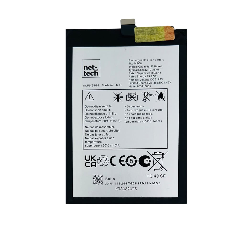 Teknonet Tcl 40 Se Uyumlu Nettech TLP049C8 5000 MAh Batarya NT-113065