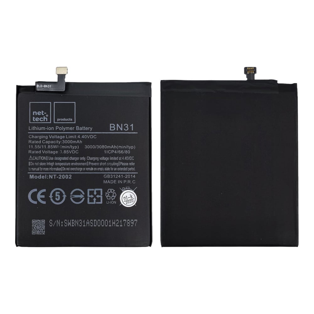 Teknonet Xiaomi Mi A1 Uyumlu Nettech BN31 3000 MAh Batarya NT-82565