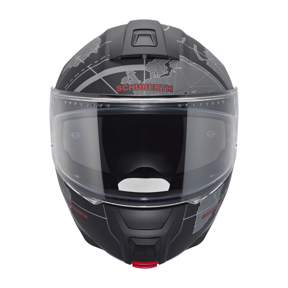 C5 Çene Açılır Motosiklet Kaskı Globe Black
