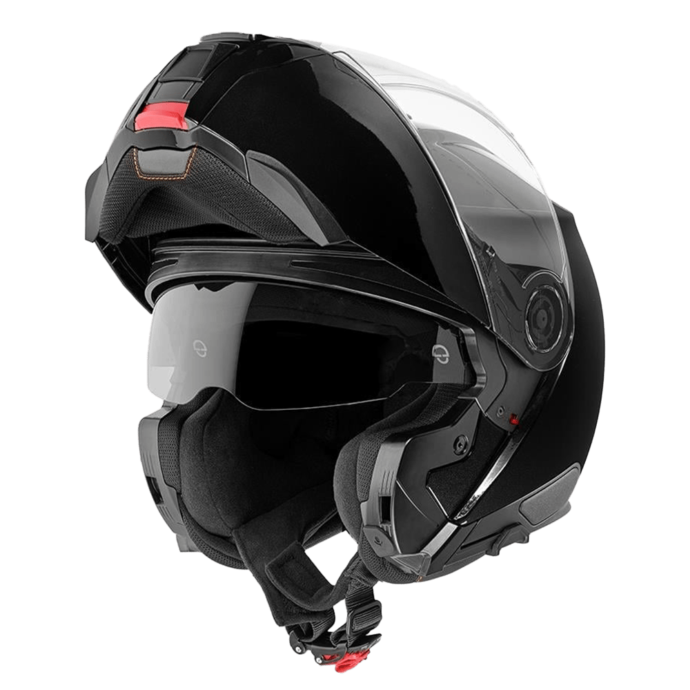 C5 Çene Açılır Motosiklet Kaskı Glossy Black