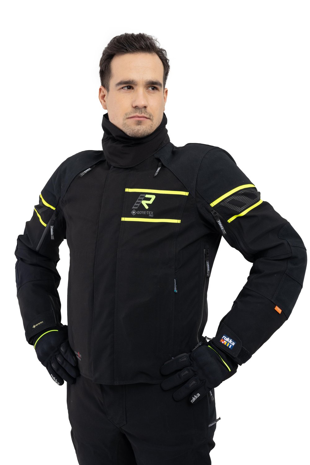 Rapto-R Gore-Tex Pro Erkek Kışlık Motosiklet Montu Siyah/Fluo Sarı-994
