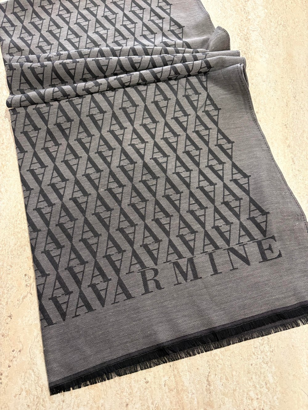 Armine Edition Şal Gri-Siyah