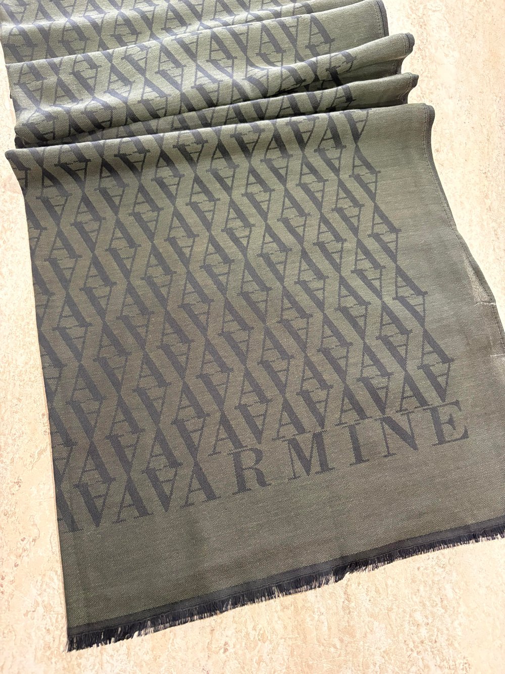 Armine Edition Şal Yeşil-Siyah