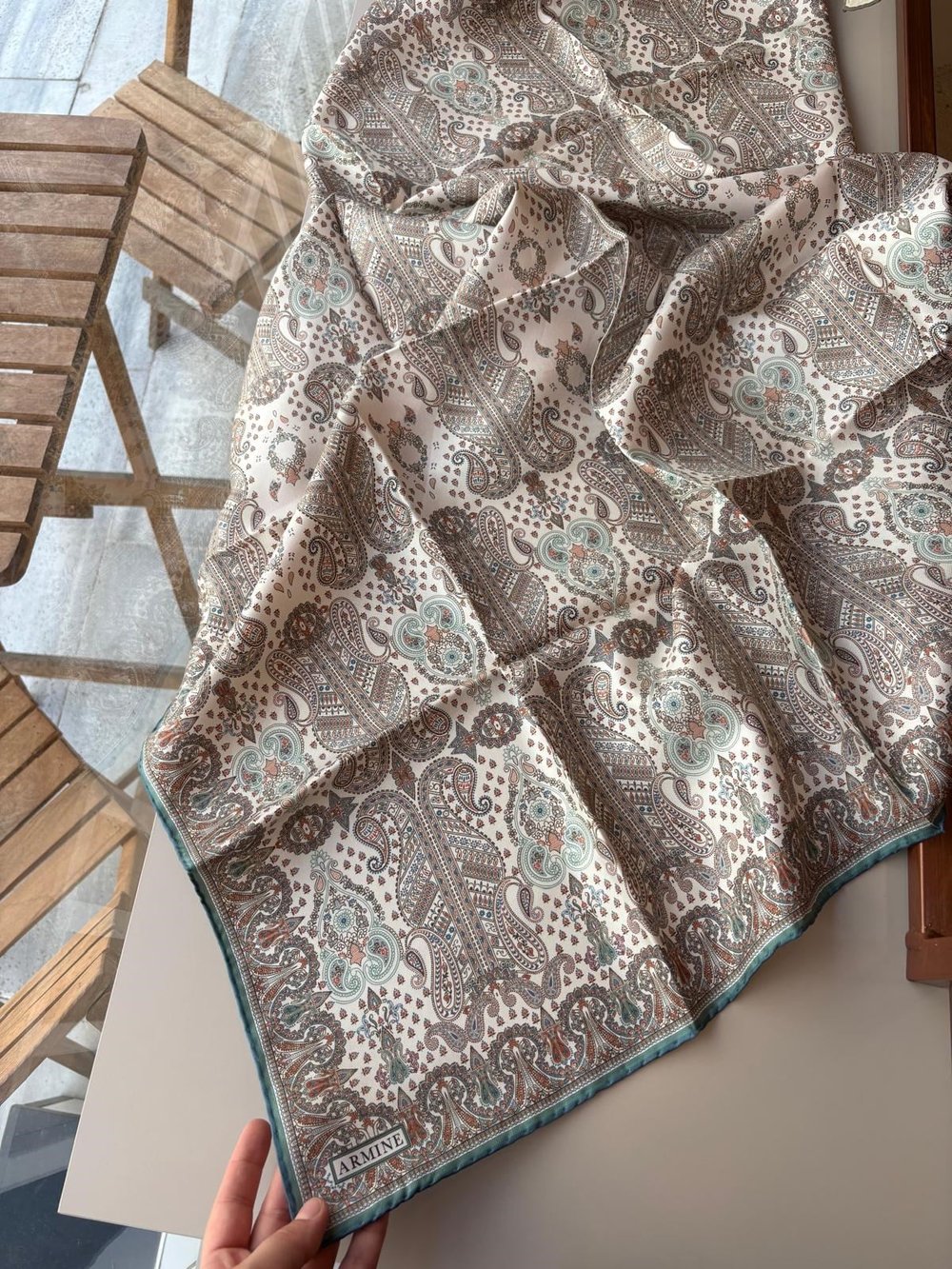 Armine Tivil İpek Eşarp Mentol 50