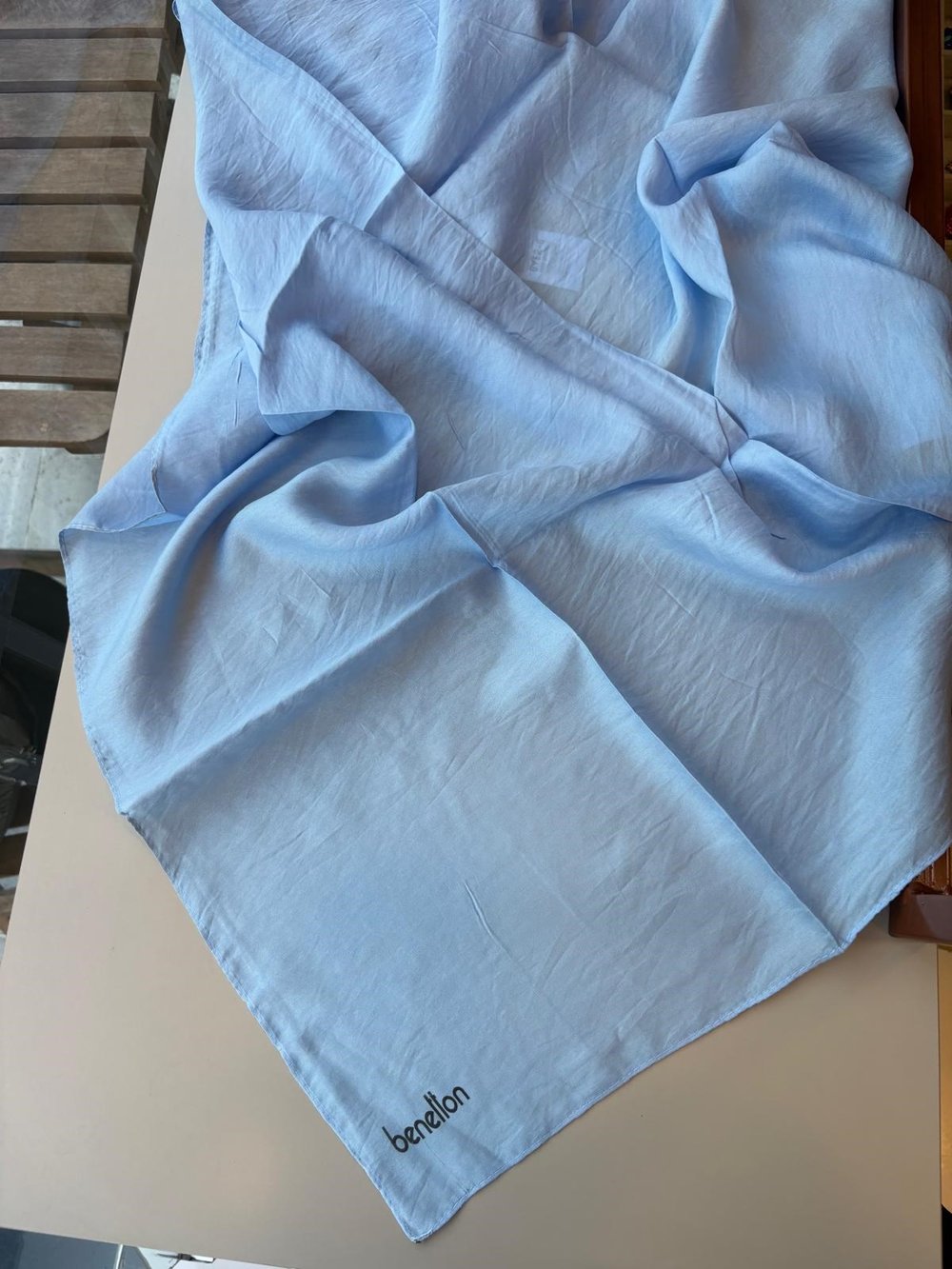Benetton Siena  Düz Viskon Eşarp Bebe Mavi 