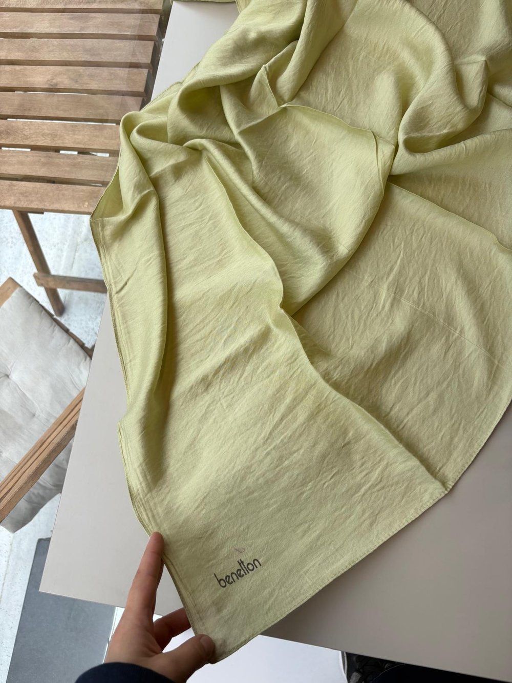 Benetton Siena Düz Viskon Eşarp Tereyağ