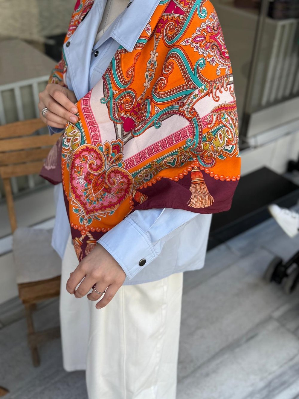 Carell Omuz Şalı Turuncu