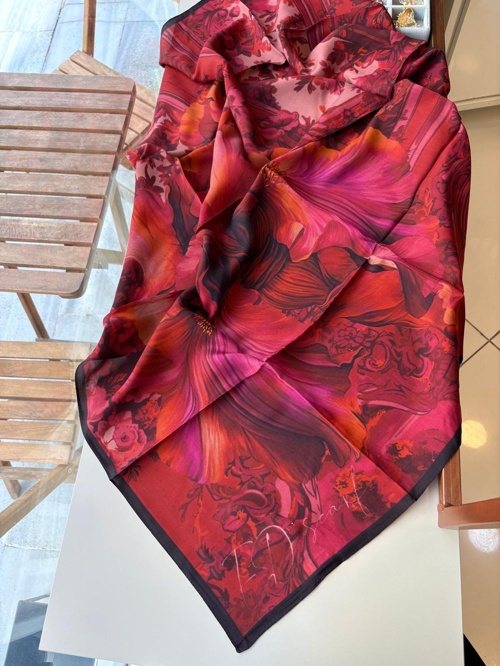 Ed Scarf  Viskon Esarp Bordo