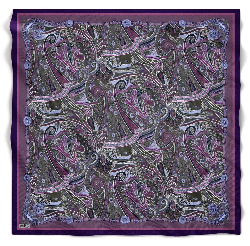 ED Scarf Viskon Floş Eşarp Mor-Pembe