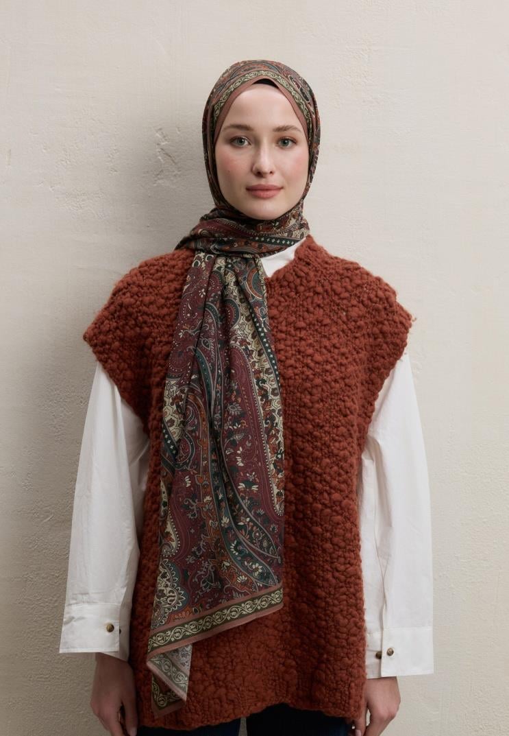 Fresh Scarf Bohemian Breeze Şal Zaira Bordo
