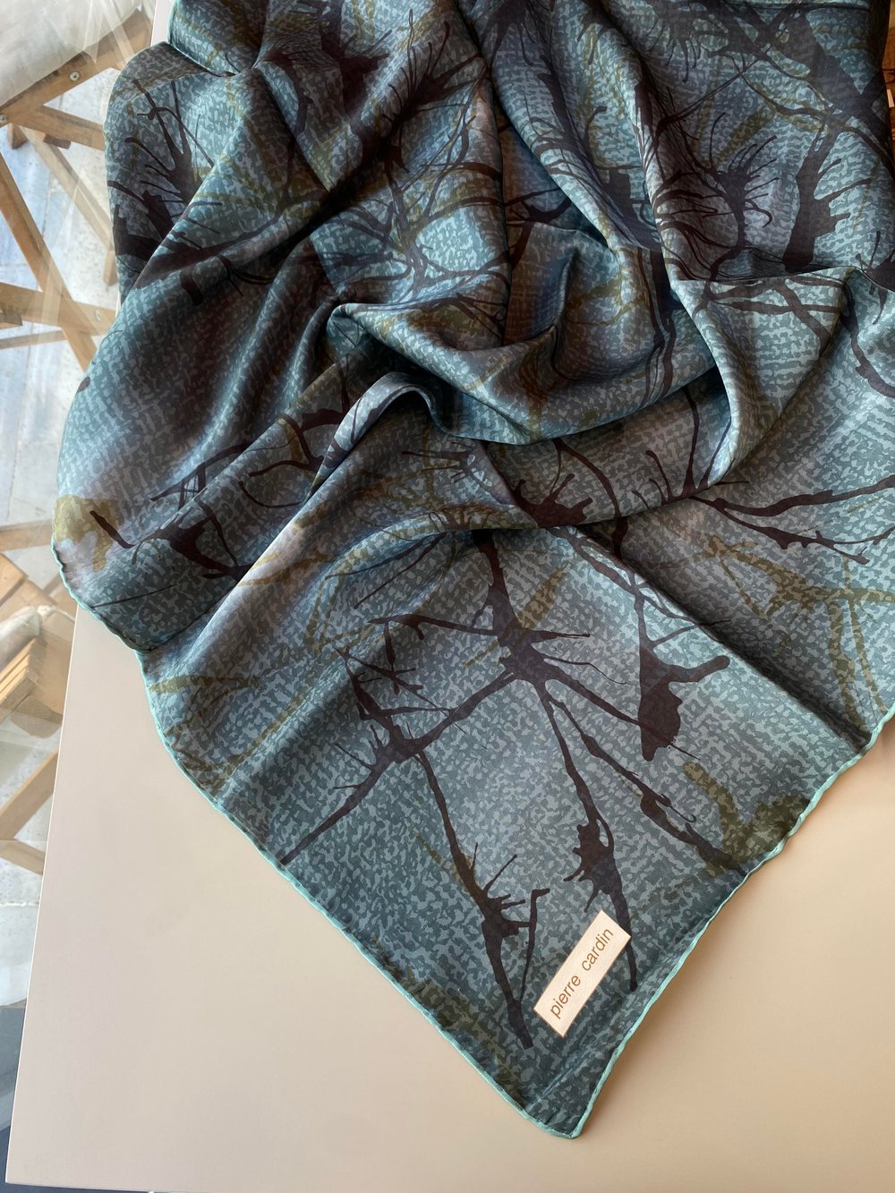 Pierre Cardin Sura İpek Eşarp Mint
