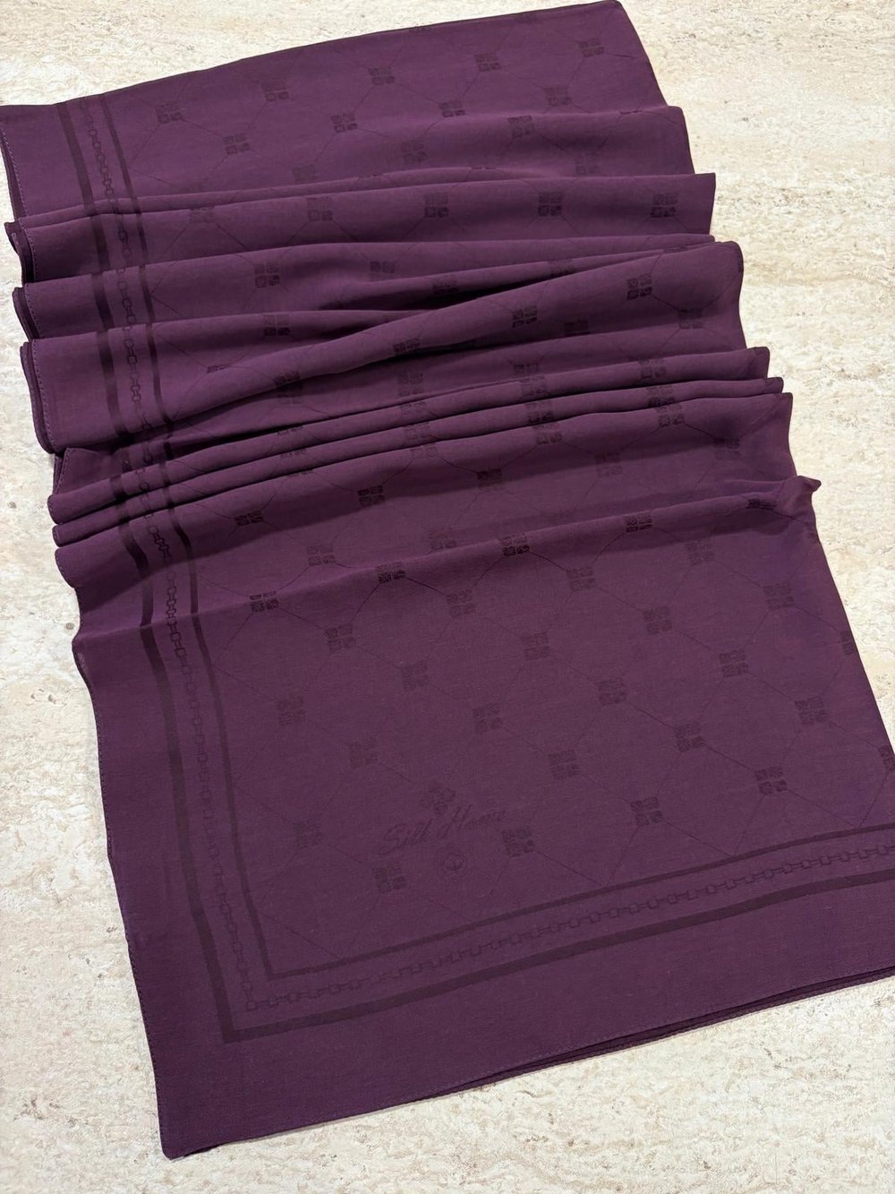 Silk Home Liva Şal Koyu Mürdüm