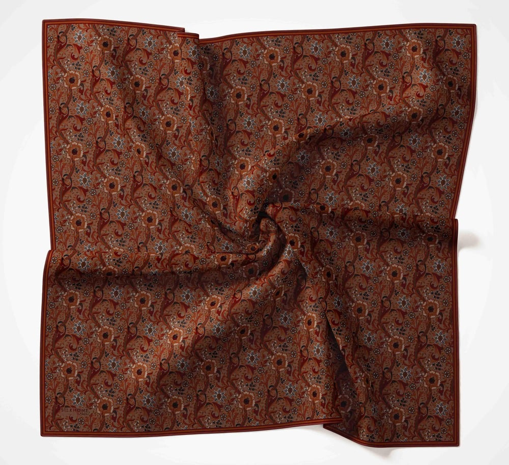 Silk Home Monare Tencel Eşarp Kahverengi-Bakır