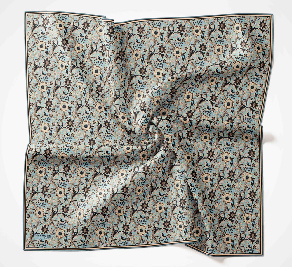 Silk Home Monare Tencel Eşarp Mavi-Siyah