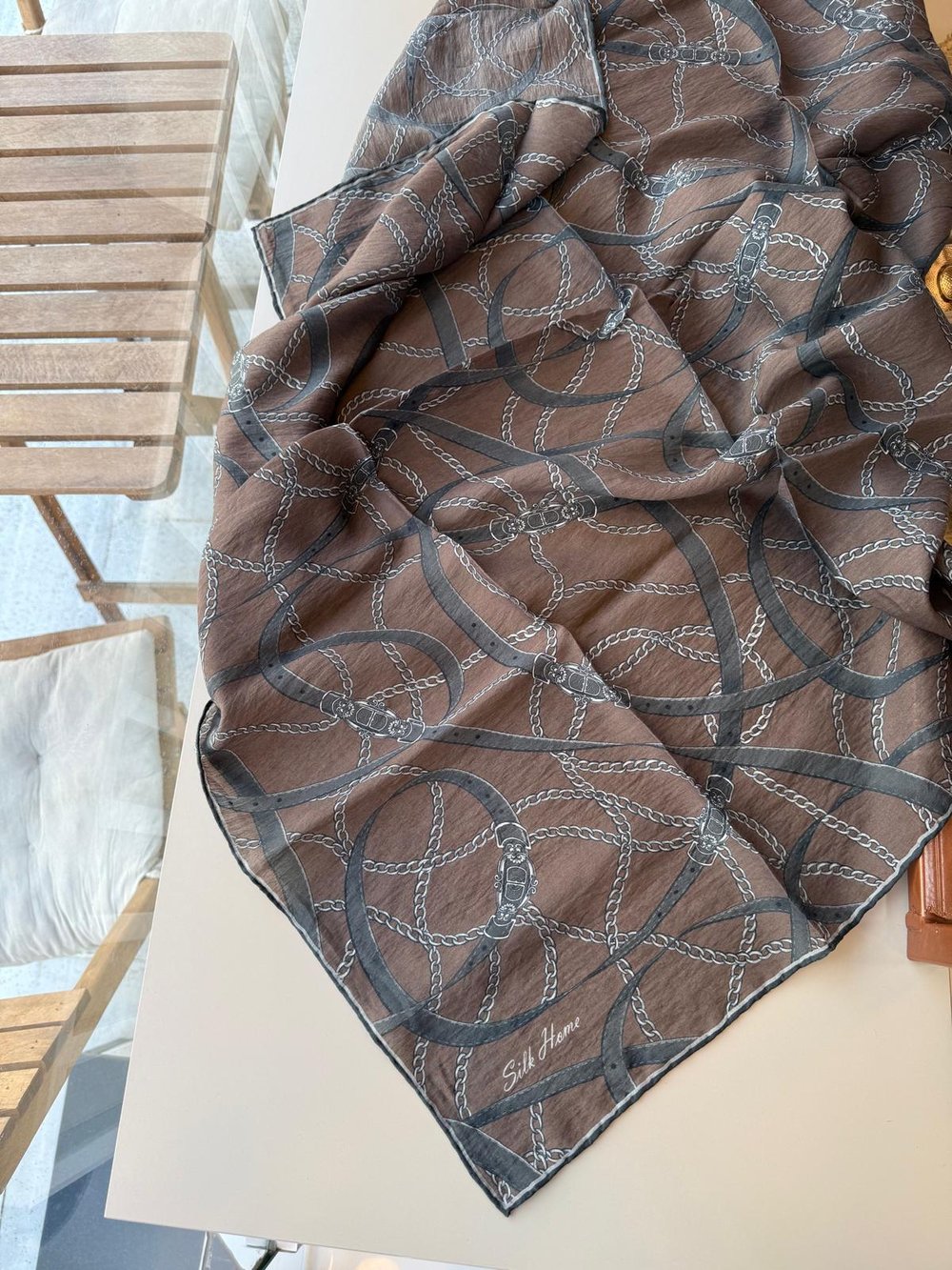Silk Home Monare Tensel Eşarp Acı Kahve 