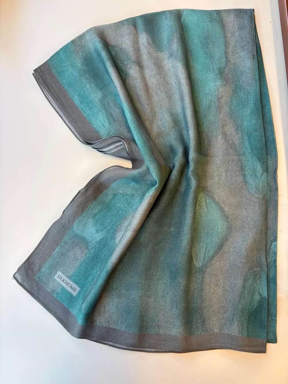 Silk Home Riva Şal Gri-Yeşil