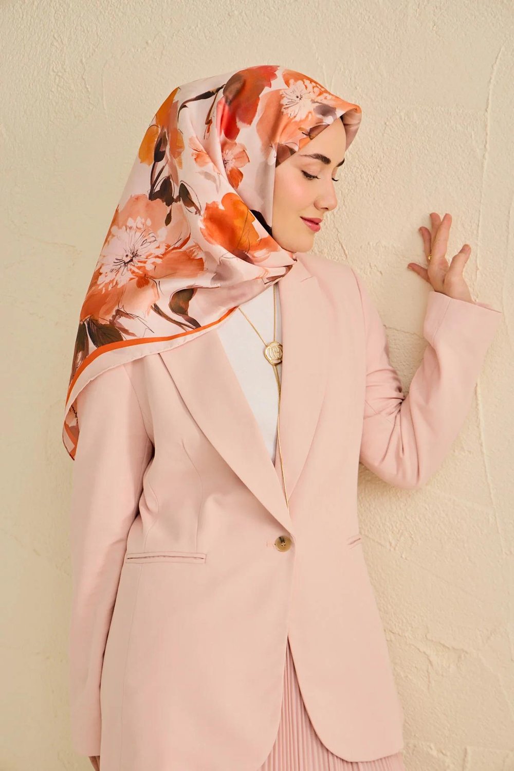 Silk Home Tivil .İpek Eşarp Turuncu 14