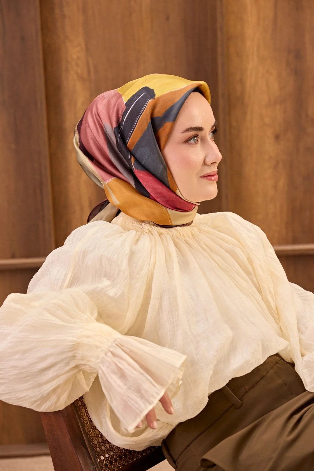 Silk Home Tivil İpek Eşarp Mürdüm 01