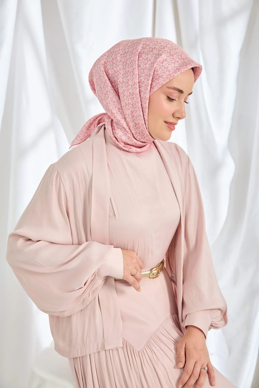 Silk Home Tivil İpek Eşarp Pembe 30