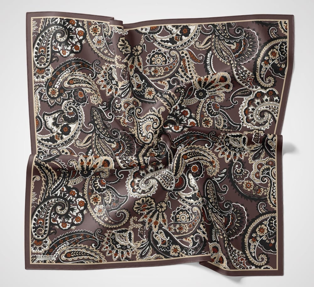 Silk Home Velora Eşarp Koyu Vizon-Bakır