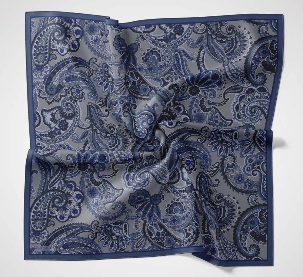 Silk Home Velora Eşarp Mor-Gri
