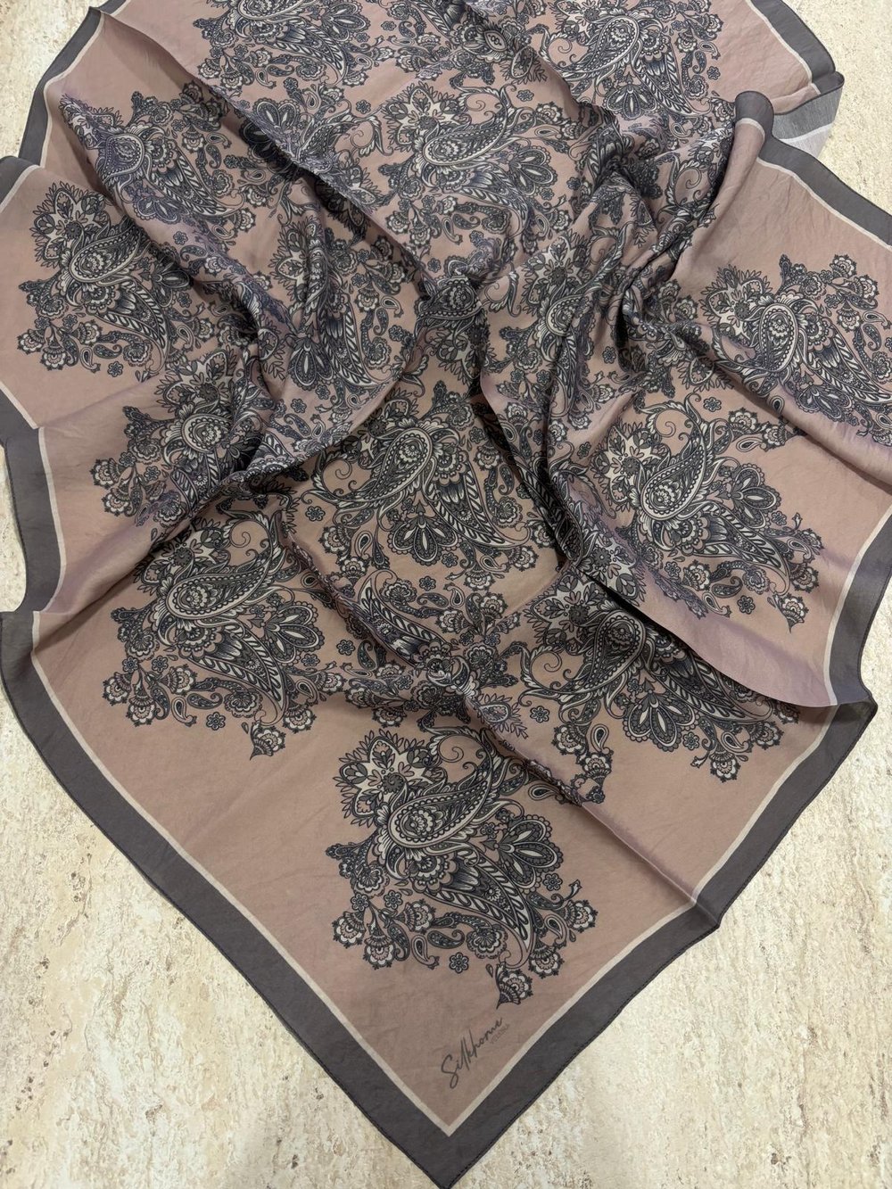 Silk Home Velora Eşarp Pudra-Vizon