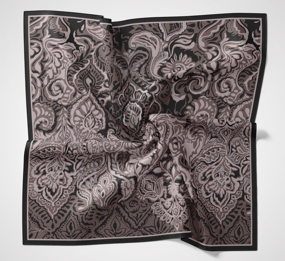 Silk Home Viskon Eşarp Siyah-Vizon-Gri