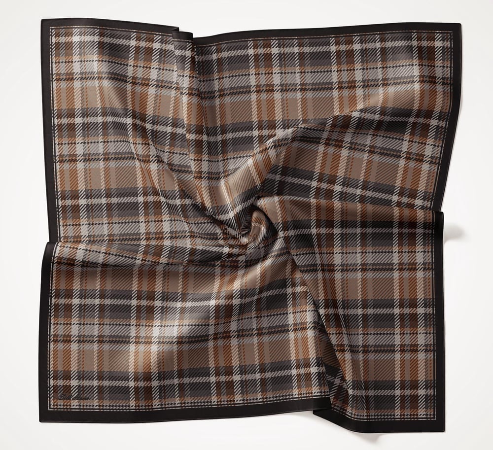 Silk Home Volera Eşarp Siyah-Gri-Kahve