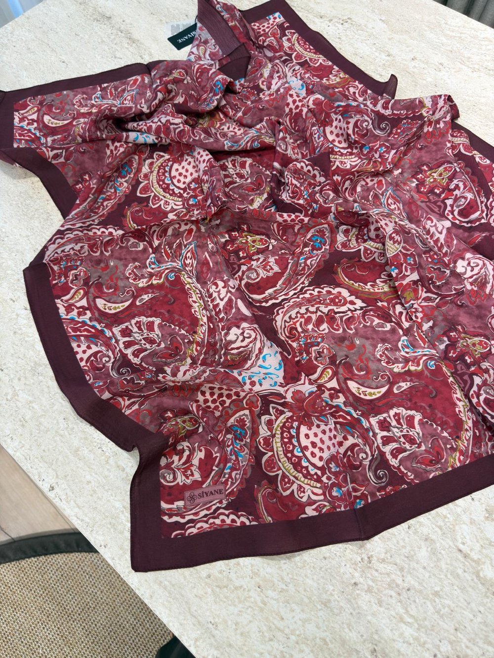 Siyane Cupra Eşarp Koyu Bordo