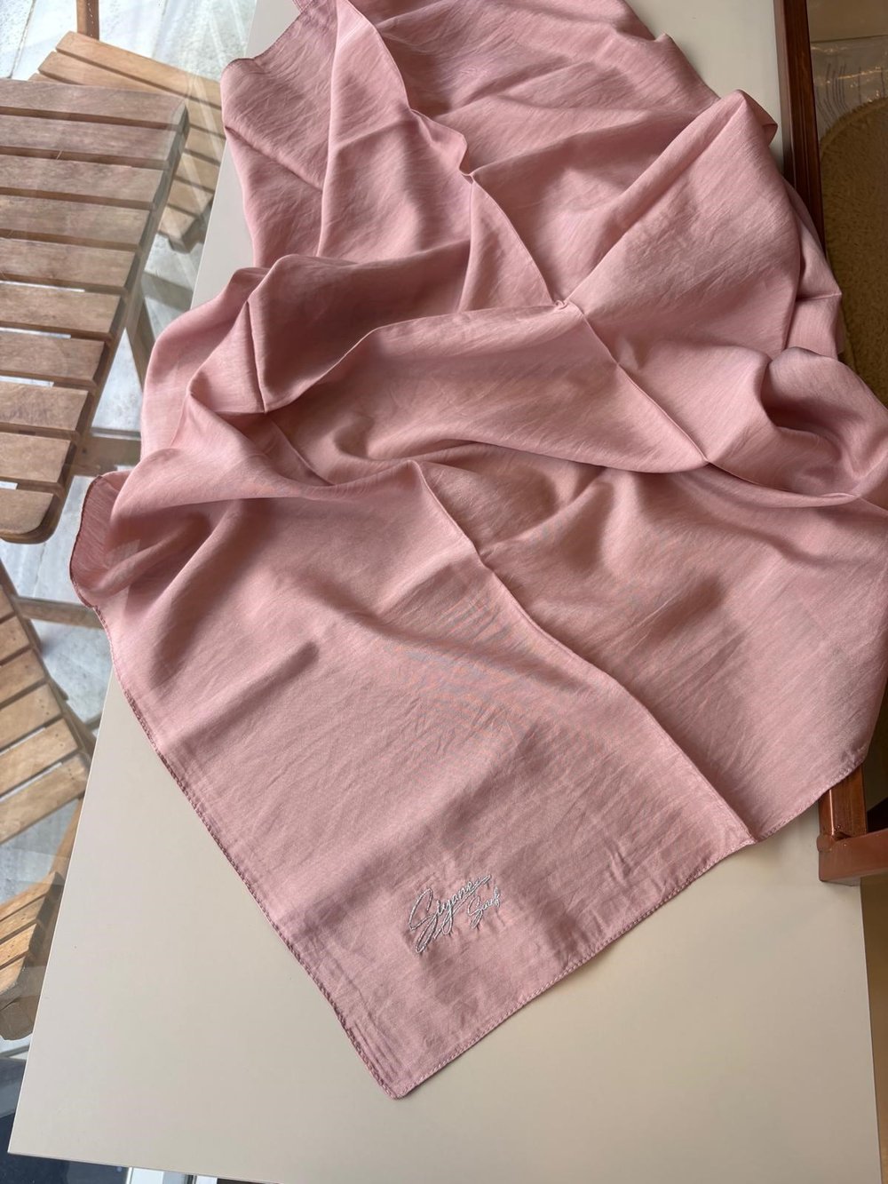 Siyane Cupra Eşarp Pembe