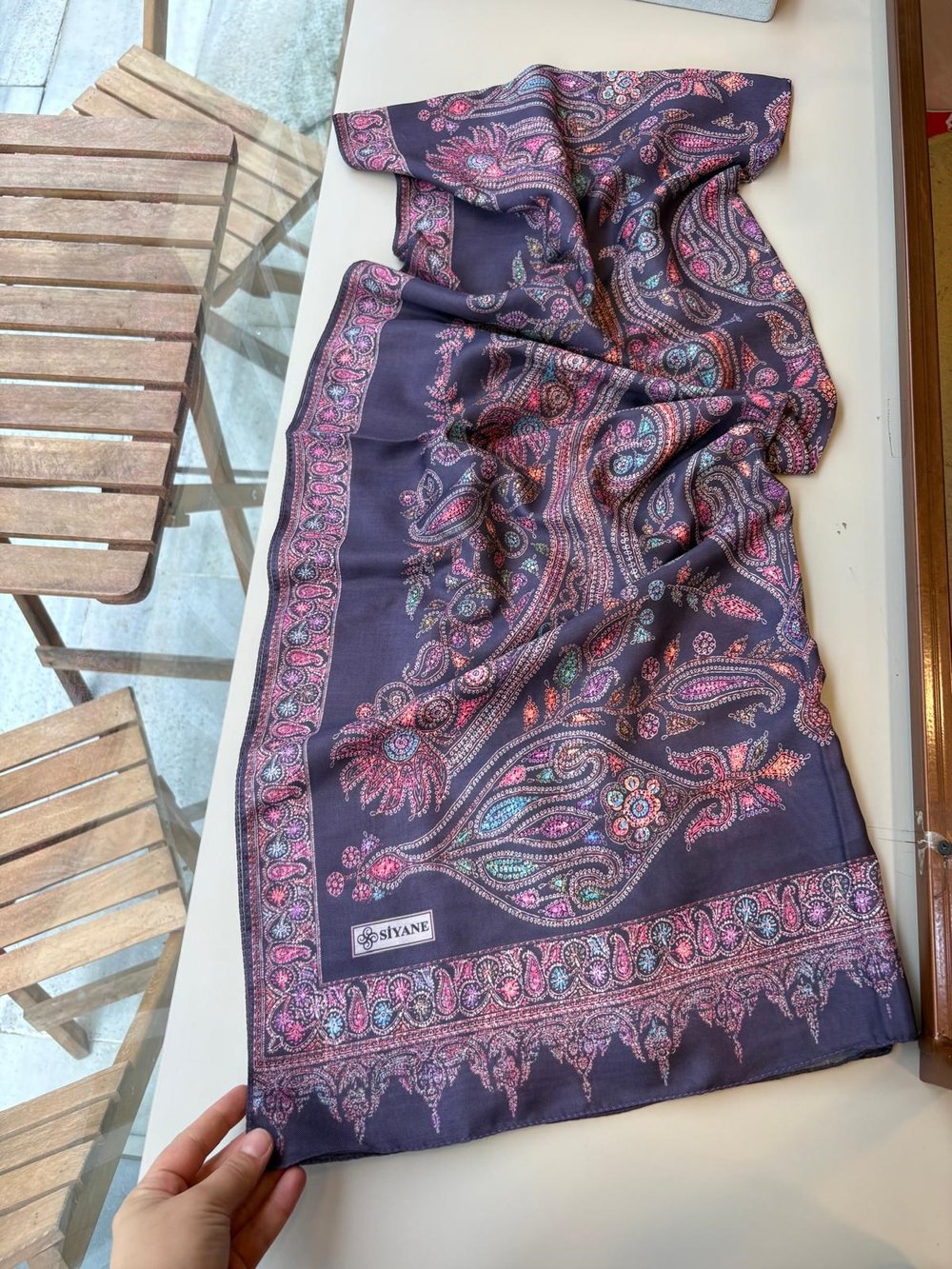 Siyane Pamuk Şal Mor