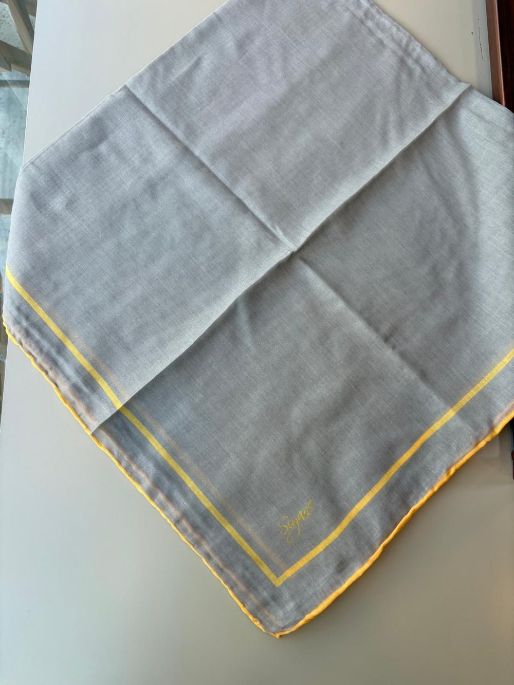 Siyane Soft Eşarp Gri-Sarı