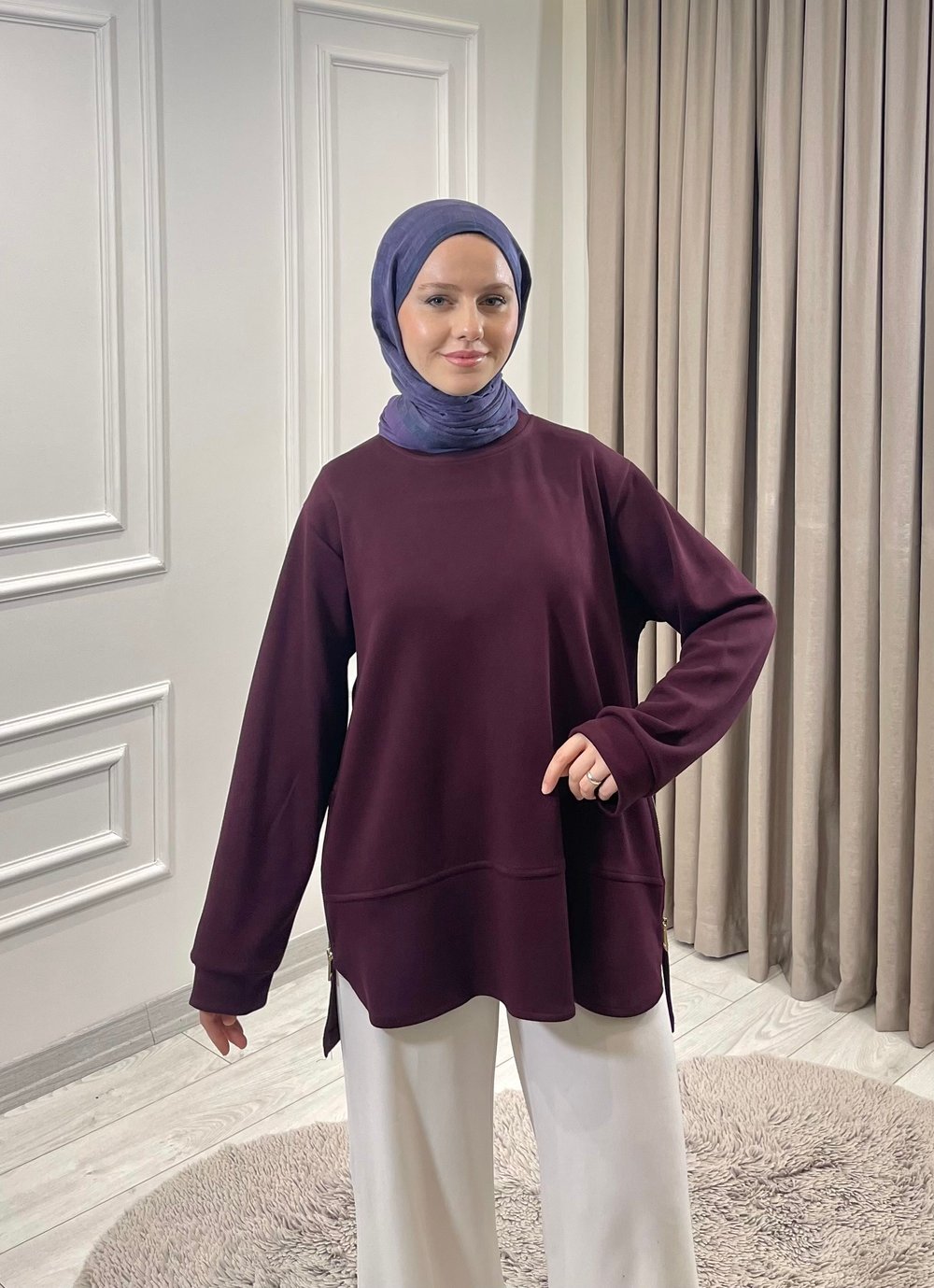 FLORA TUNİK BORDO