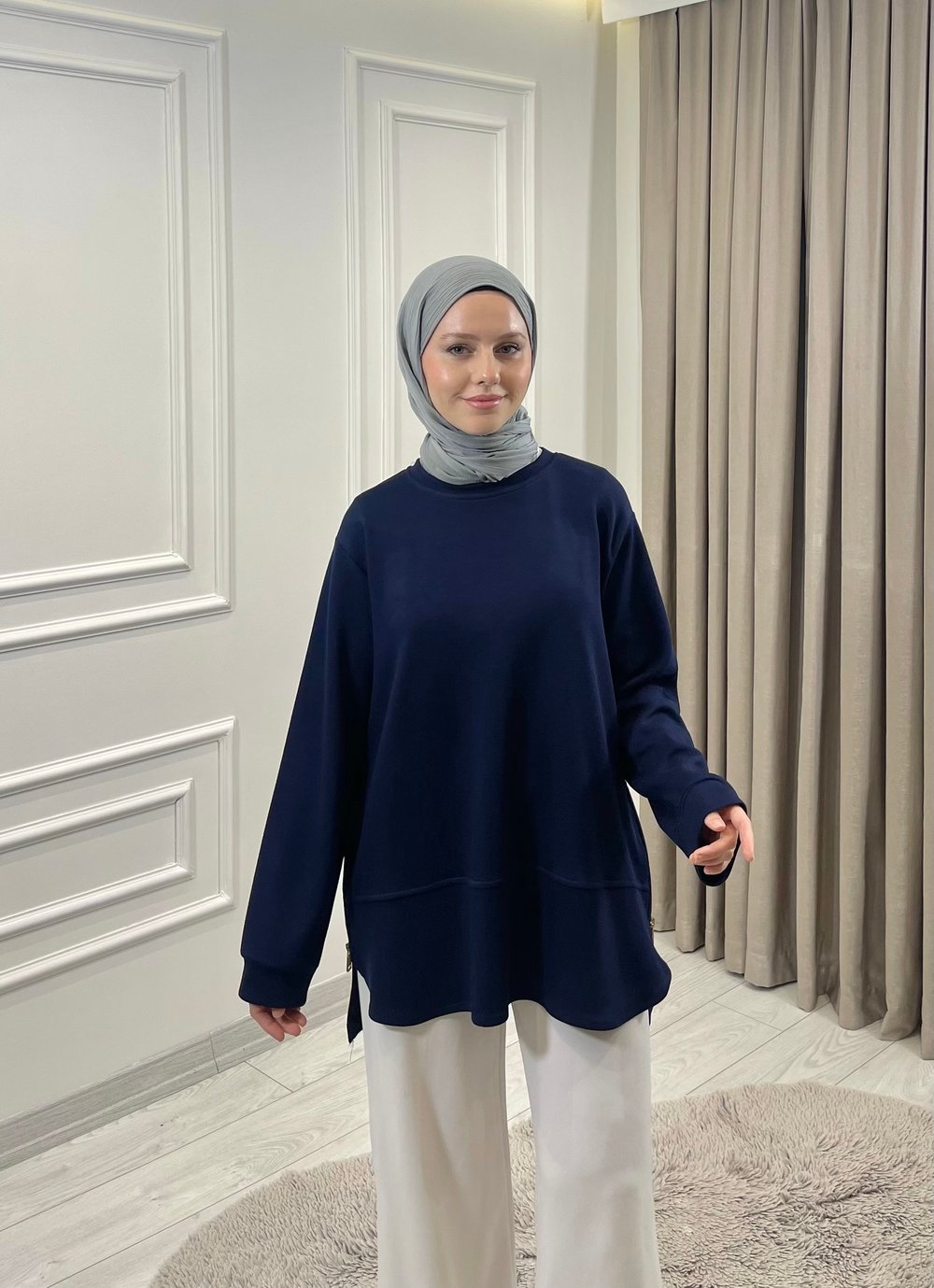 FLORA TUNİK LACİVERT