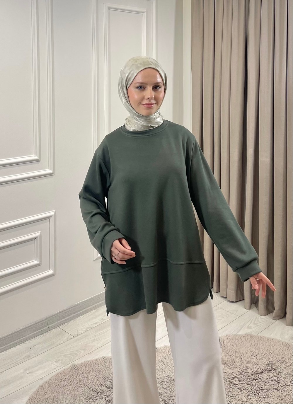 FLORA TUNİK YEŞİL