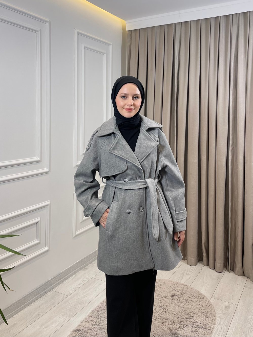 KISA KAŞE KABAN GRİ