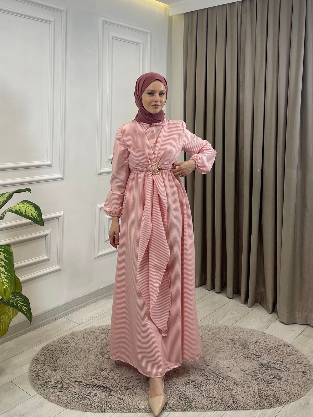 MONİ ELBİSE PEMBE