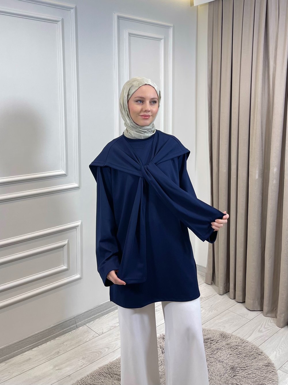 ŞAL TUNİK LACİVERT