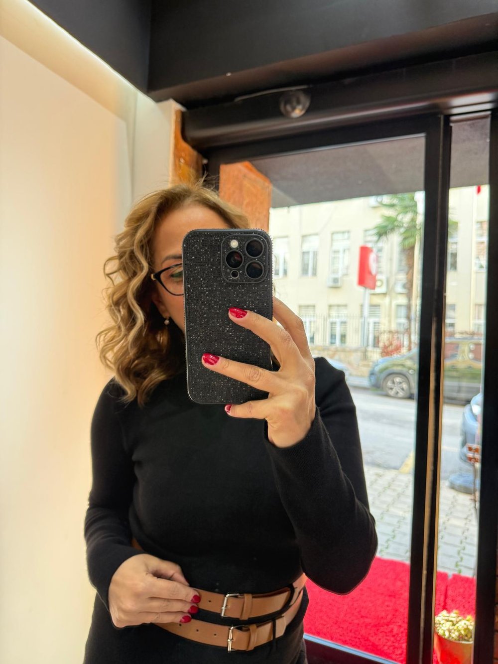 Çift Kemerli Triko Mini Elbise Yeni