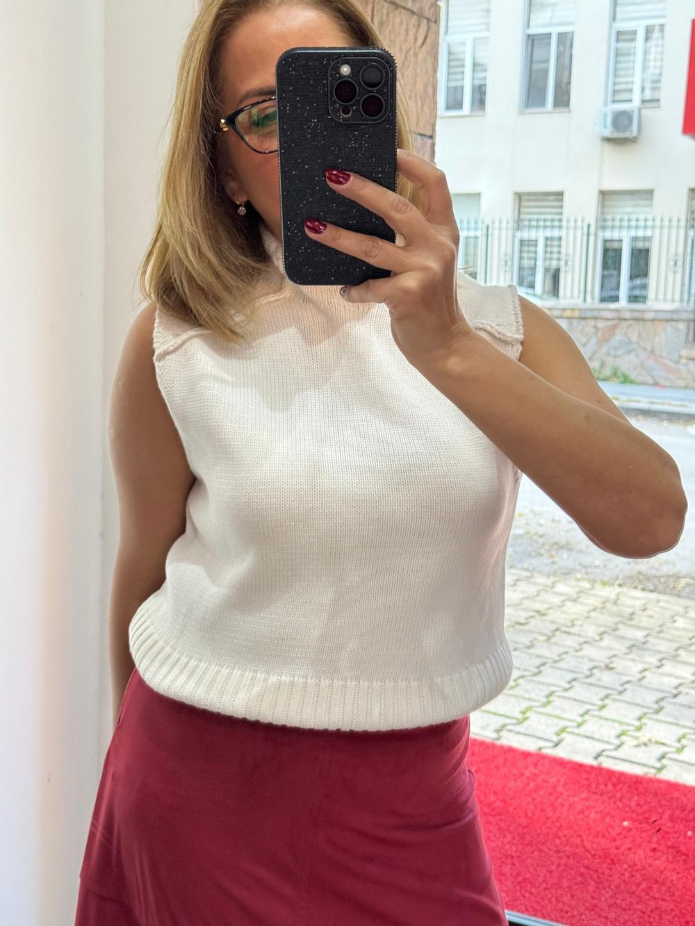 Nubuk Maxi Etek Bordo Yeni