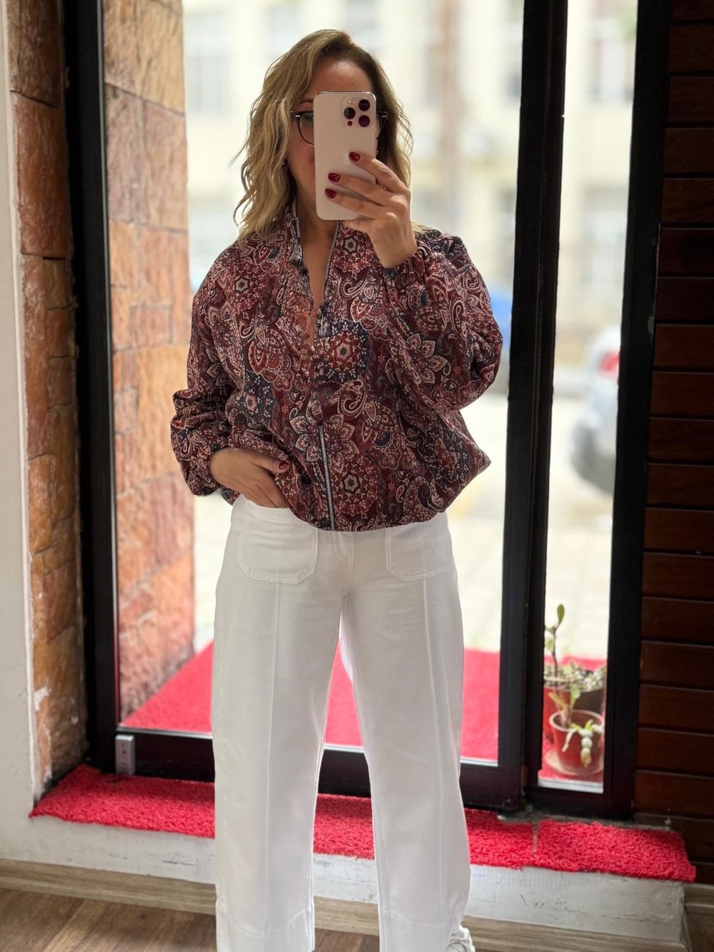 Premium Etnik Desen Bomber Ceket 